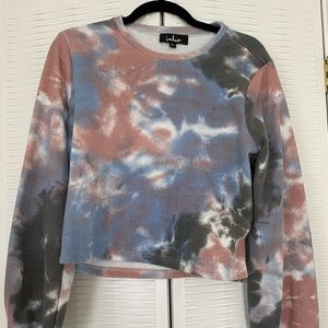 Lulus tie dye cropped sweatshirt